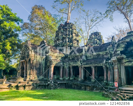 Ta Prohm Wat temple in Angkor, Cambodia 121402856