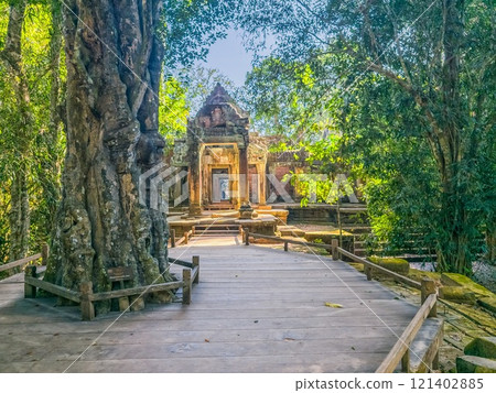 Ta Prohm Wat temple in Angkor, Cambodia Ta Prohm Wat temple in Angkor, Cambodia 121402885