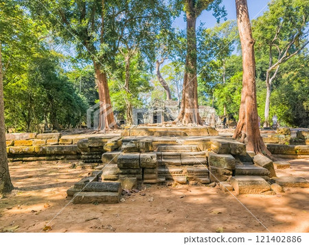 Ta Prohm Wat temple in Angkor, Cambodia Ta Prohm Wat temple in Angkor, Cambodia 121402886