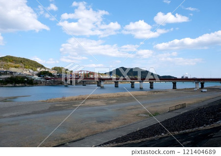 Kumano River 4 from near Shingu 1, Shingu City, Wakayama Prefecture, February 2024 121404689