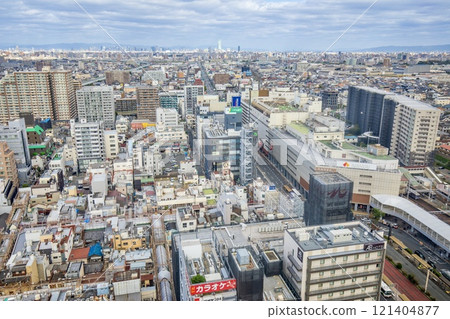 View from the observation lobby of Sakai City Hall, Sakai City (towards Tennoji) 121404877