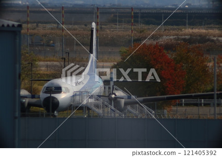 從佐賀機場拍攝的佐賀機場公園的國內客機 從佐賀機場拍攝的佐賀機場公園的國內客機 121405392