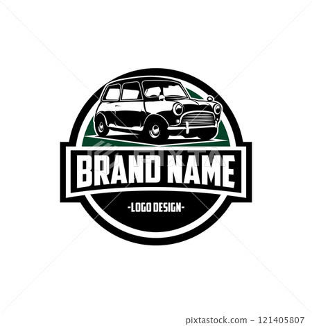 vector illustration of isolated Mini Cooper car logo 121405807