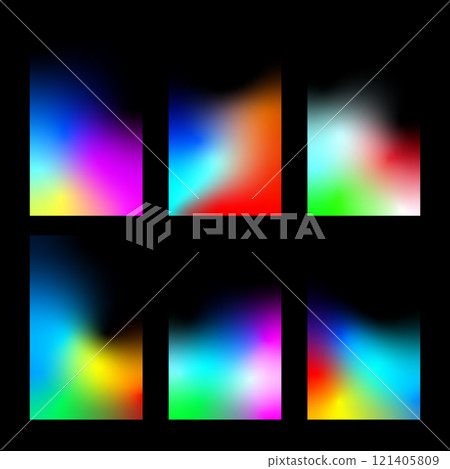 Colorful abstract gradients displayed in vibrant patterns. Vector illustration 121405809