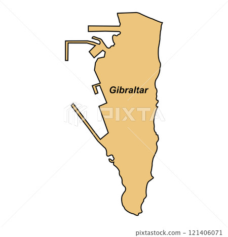 Gibraltar map icon Gibraltar map icon 121406071