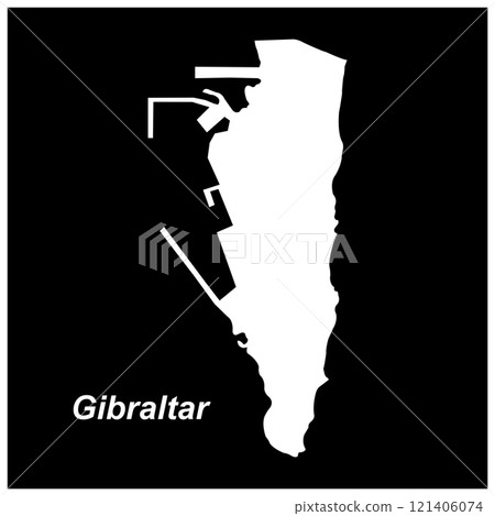 Gibraltar map icon 121406074