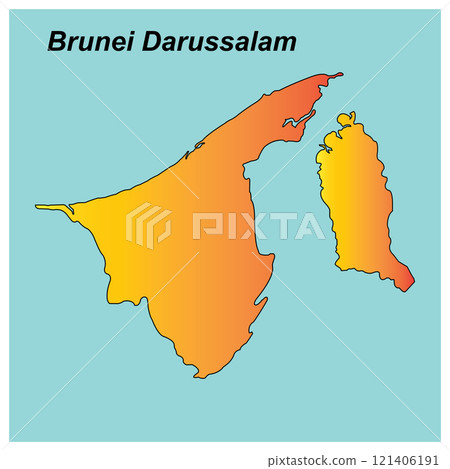 Brunei Darussalam country map design 121406191