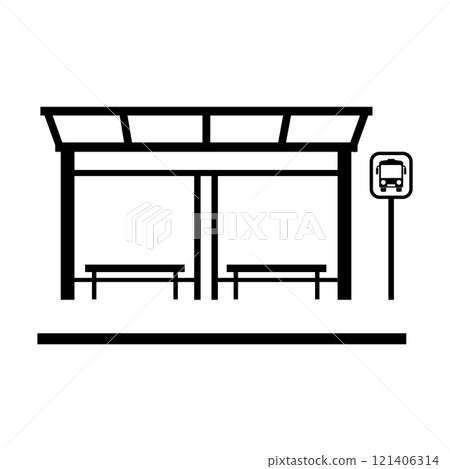 bus stop icon design 121406314