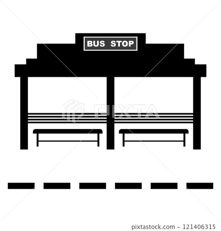 bus stop icon design 121406315