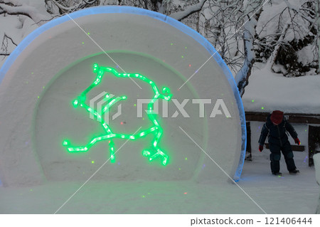 Magic forest at winter, Mysterious Forest in Murmansk region, Kirovsk, fantastic creation 121406444