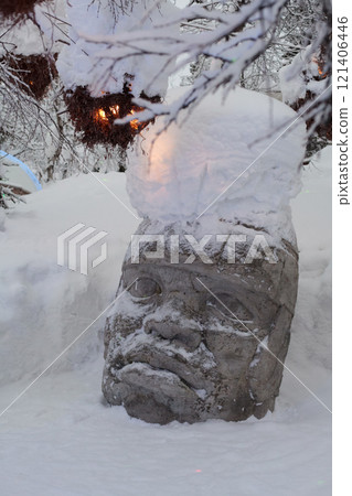 Magic forest at winter, Mysterious Forest in Murmansk region, Kirovsk, fantastic creation Magic forest at winter, Mysterious Forest in Murmansk region, Kirovsk, fantastic creation 121406446