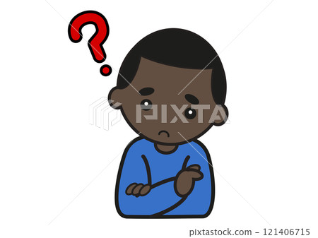 Young black man thinking 121406715