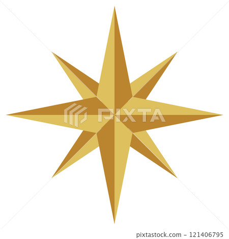 Golden compass rose Golden compass rose 121406795