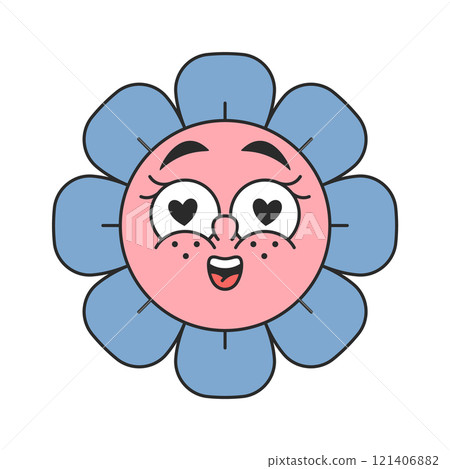 Cute daisy flower feeling love Cute daisy flower feeling love 121406882