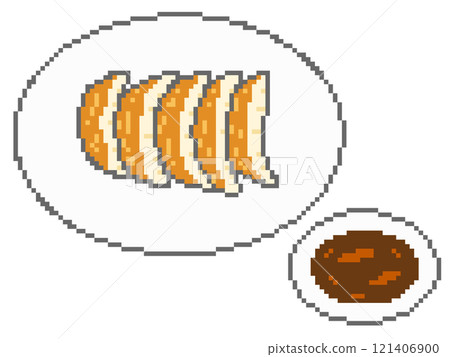 餃子_像素藝術 121406900