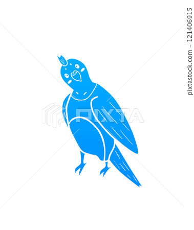 Parakeet silhouette (blue) Parakeet silhouette (blue) 121406915