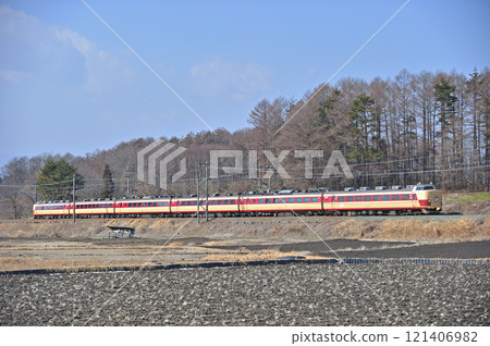 信濃鐵道平原宮代田 JR 東日本 485 系 K-2 編組（新潟）復興白山 121406982