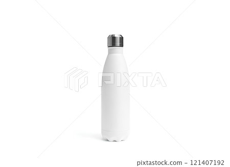 Blank white thermo sport bottle mock up, 3d rendering. 121407192
