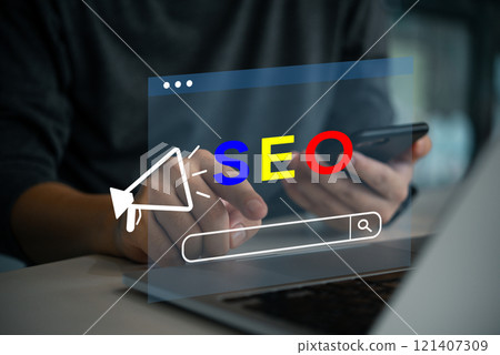 Hand SEO graphic elements, symbolizing search engine optimization strategies for boosting website traffic. Digital marketing, advertising, and SEO agencies. Hand SEO graphic elements, symbolizing search engine optimization strategies for boosting website traffic. Digital marketing, advertising, and SEO agencies. 121407309