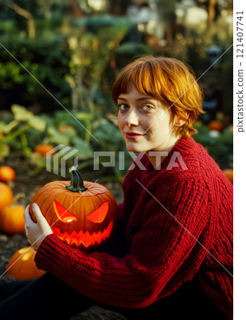 introspective artwork featuring a young girl's face. minimalist design showcases her serene expression on a pristine white background. Multiple 121407741