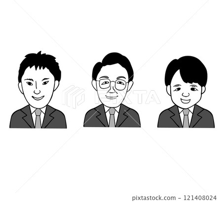 Illustration of a businessman and his father 9 121408024