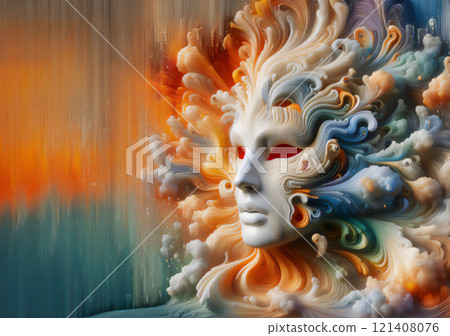mask red eyes, marble, waves, blue ,surrealistic, flowing textures colorful explosions and flowing fabrics in light orange and beige hues. , stunning fusion of cyan and bronze close up, mask red eyes, marble, waves, blue ,surrealistic, flowing textures colorful explosions and flowing fabrics in light orange and beige hues. , stunning fusion of cyan and bronze close up, 121408076