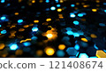 Artistic Neural Links Network Abstract background hexagon pattern with glowing lights 121408674