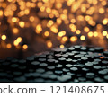 Artistic Neural Links Network Abstract background hexagon pattern with glowing lights 121408675