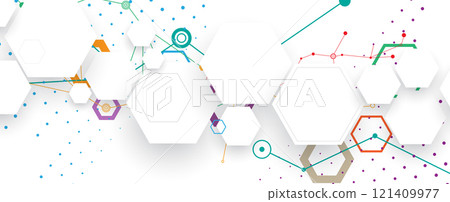Abstract geometric background. For scientific and business presentations. Vector work. Abstract geometric background. For scientific and business presentations. Vector work. 121409977