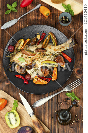 Fried flounder fish. Fried flounder fish. 121410419