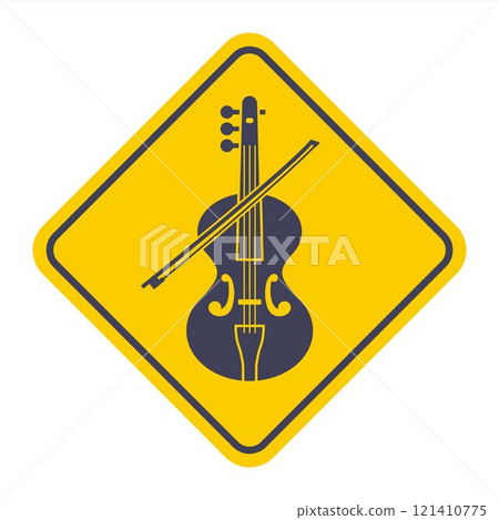 Black icon violin. 121410775