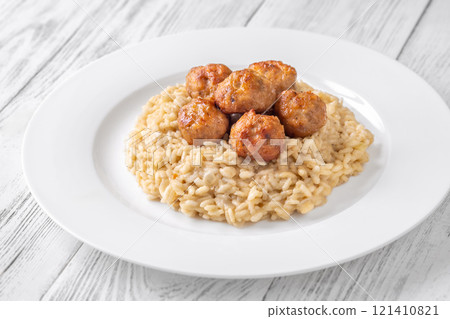 Chicken Meatball Risotto Chicken Meatball Risotto 121410821