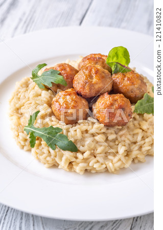 Chicken Meatball Risotto 121410822