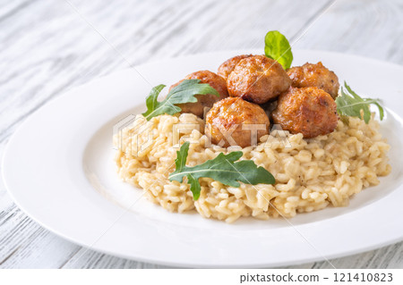 Chicken Meatball Risotto 121410823