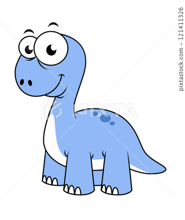 Cute illustration of a Brontosaurus. Cute illustration of a Brontosaurus. 121411326