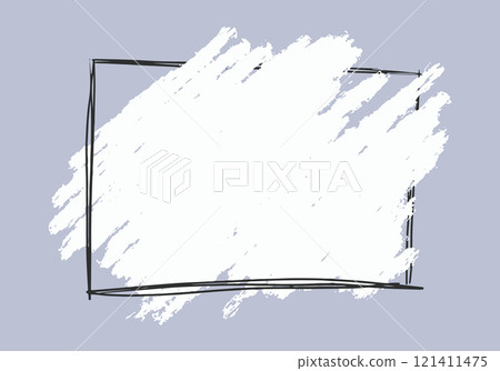 Hand drawn frame with a check mark. Vector illustration. Hand drawn frame with a check mark. Vector illustration. 121411475