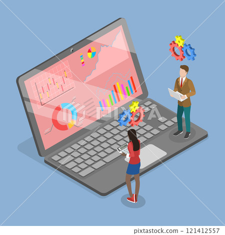 3D Isometric Flat Vector Illustration of Financial Report Chart , Data Analysis, Marketing Analytics, And Statistics Reporting 3D Isometric Flat Vector Illustration of Financial Report Chart , Data Analysis, Marketing Analytics, And Statistics Reporting 121412557