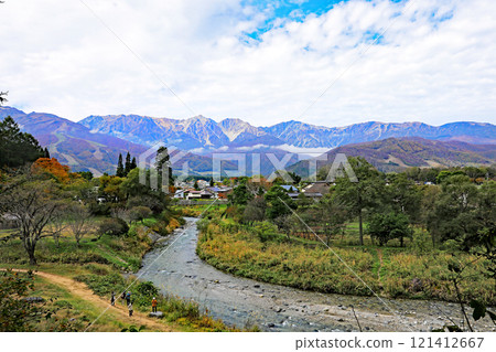 從白馬村大出公園遠眺白馬五龍山脈 121412667