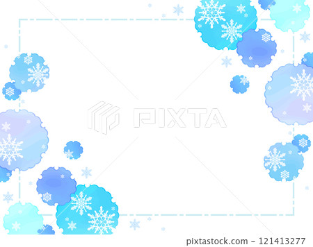 可愛的雪框模板 121413277
