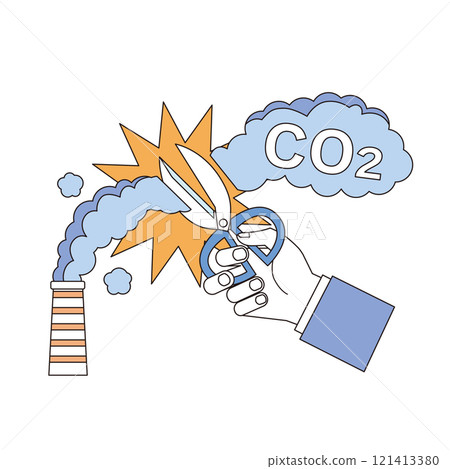 減少二氧化碳排放的雙手 121413380