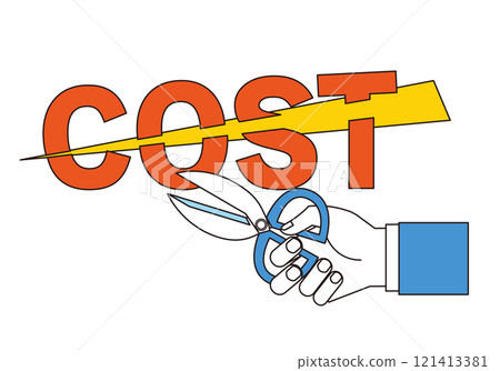 Image illustration of cost cut 121413381