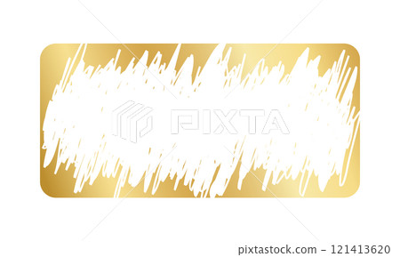 Golden rectangle scratchcard surface with scraped textures. Lottery, sale coupon or promo code card templates. Vector illustration Golden rectangle scratchcard surface with scraped textures. Lottery, sale coupon or promo code card templates. Vector illustration 121413620