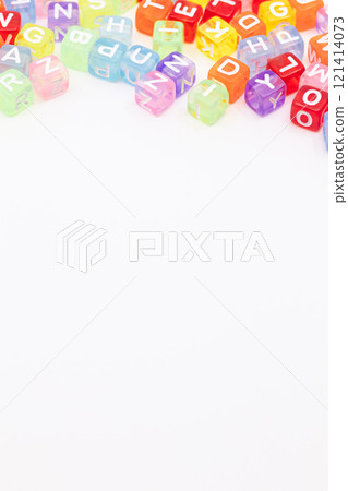Colorful alphabet background material Image of English conversation classes and English education 121414073