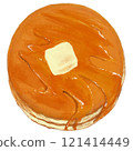 Watercolor illustration of hot cakes 121414449