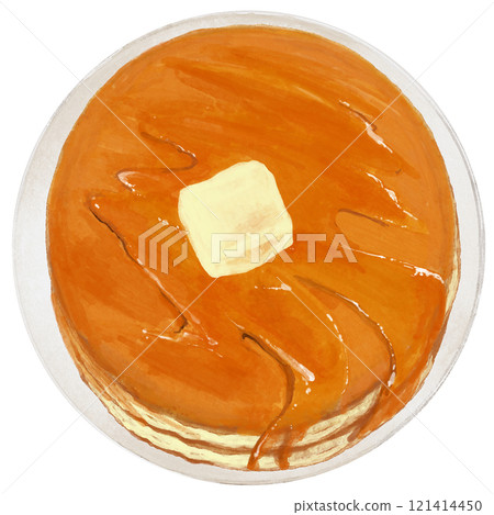 水彩畫煎餅的插圖 121414450