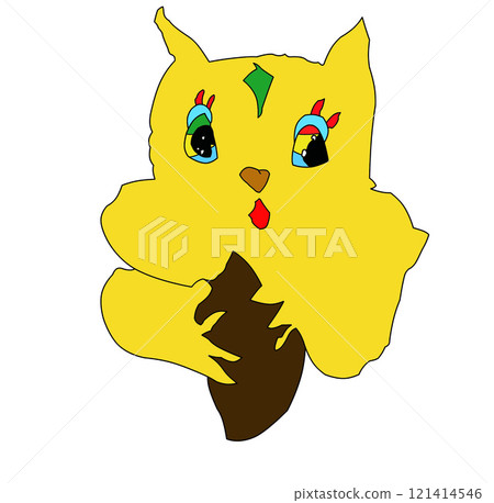 Squirrel holding a nut 121414546