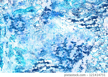 A natural cave image texture with blue cool-weather creatures buried and parasitized like fossils on a white background 121414731