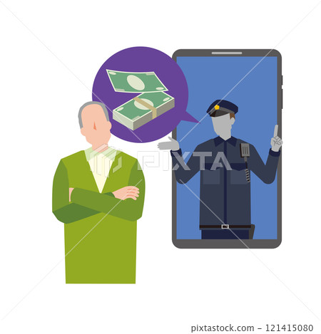 冒充警察進行欺騙的特殊騙局的圖片說明 冒充警察進行欺騙的特殊騙局的圖片說明 121415080