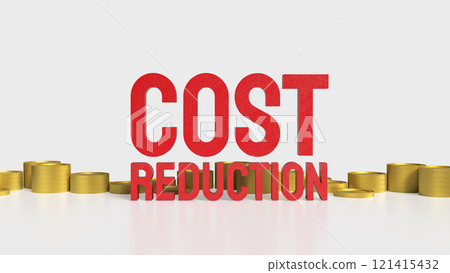 The Cost reduction and coins for Business concept 3d rendering. The Cost reduction and coins for Business concept 3d rendering. 121415432