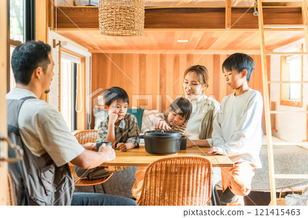 Family trips and glamping: staying in bungalows and cottages 121415463